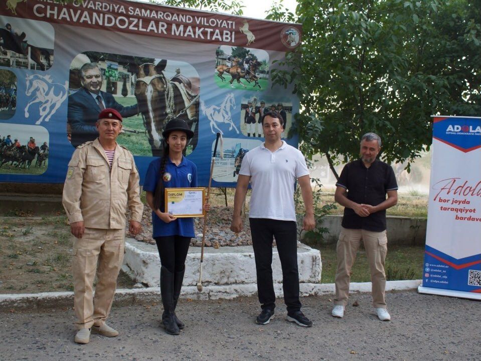 Samarqandda yosh chavandoz diplom olmoqda